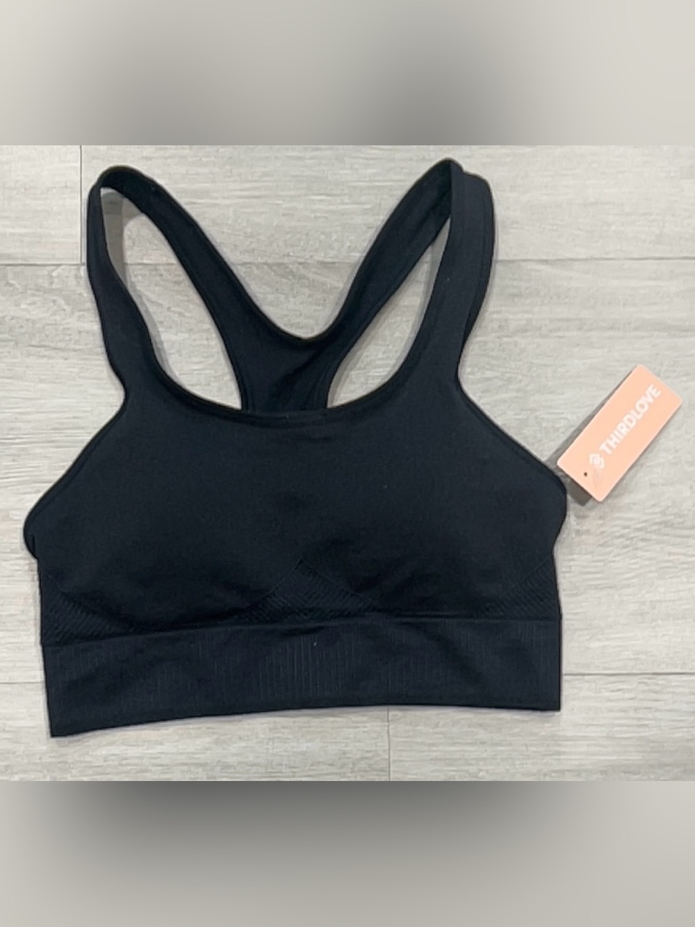 ThirdLove Black Seamless Sports Bra Size S NWT